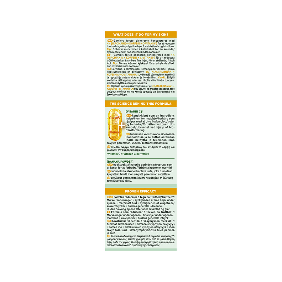 GARNIER - SKIN ACTIVE VITAMIN C Glow Boosting Eye Cream - 15ml